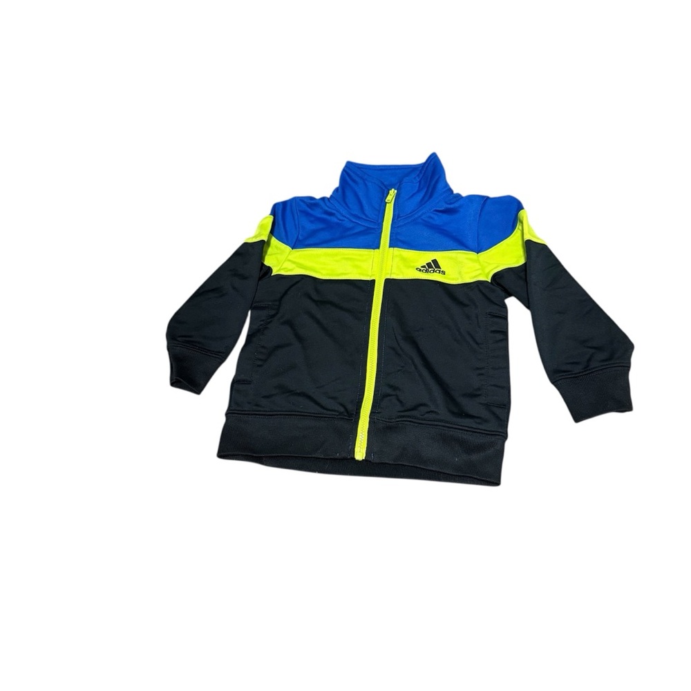 🎉2/$20🎉 Adidas 18mo Blue and Neon Yellow zip up